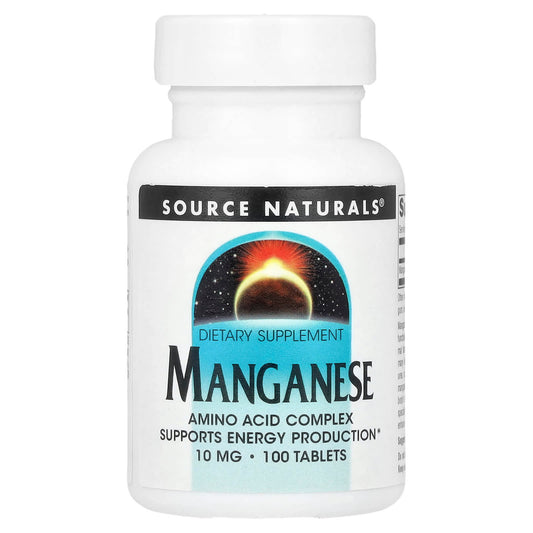 Source Naturals, Manganese , 10 mg, 100 Tablets - Image 1
