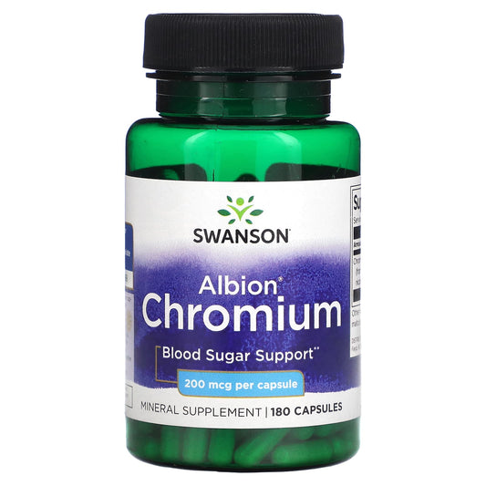 Swanson, Albion Chromium, 200 mcg, 180 Capsules - Image 1
