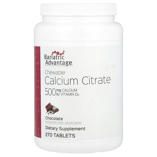 Bariatric Calcium Citrate Chewable Tablets with Vitamin D3, 270 Count - Image 1