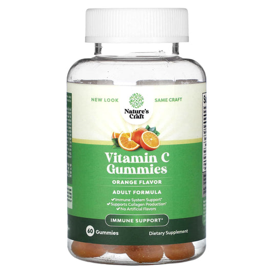 Nature's Craft, Vitamin C Gummies, Orange , 60 Gummies - Image 1