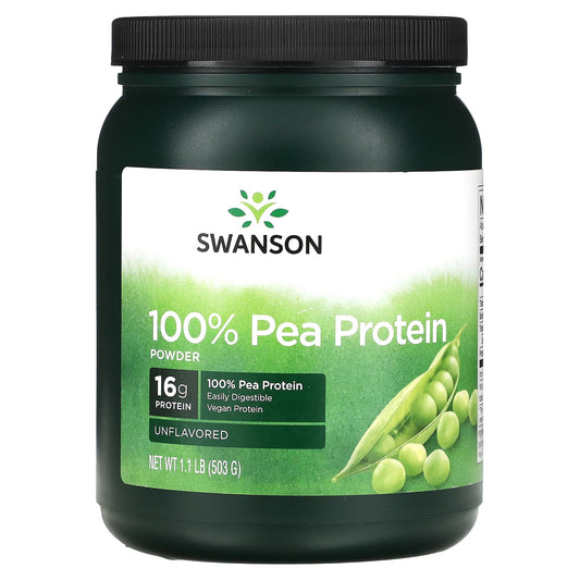 Swanson, 100% Pea Protein Powder, Unflavored, 1.1 lb (503 g) - Image 1