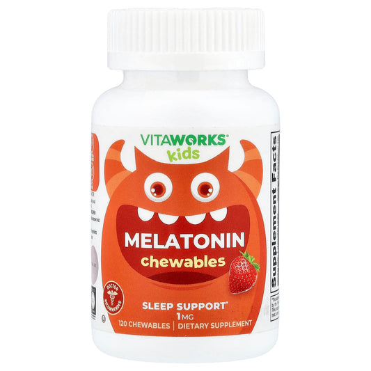 VitaWorks, Kids, Melatonin, Berry, 120 Chewables - Image 1