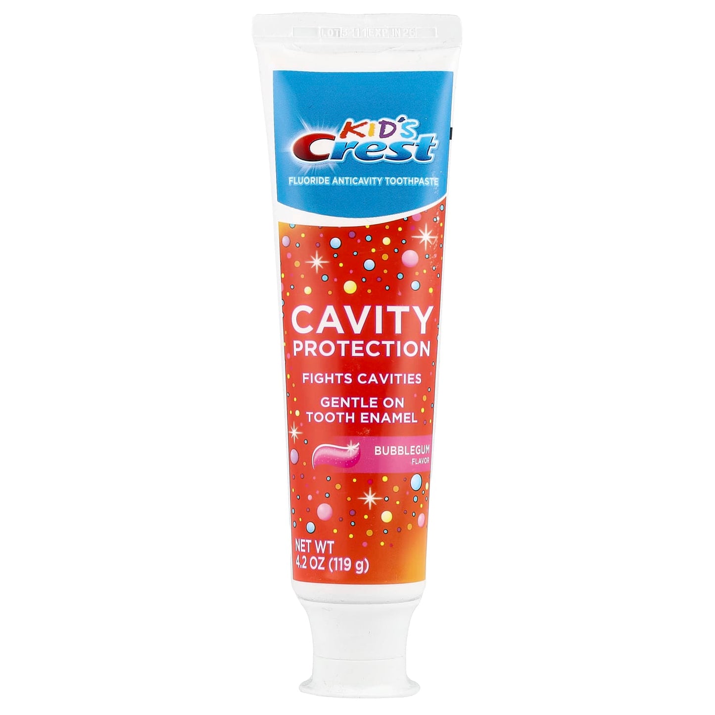 Kids Cavities Protection Toothpaste by Crest - Bubble Gum Flavor - Image 1
