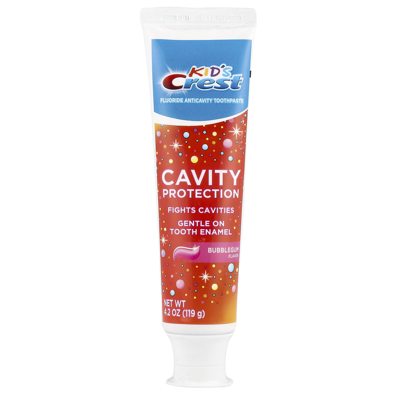 Kids Cavities Protection Toothpaste by Crest - Bubble Gum Flavor - Image 1