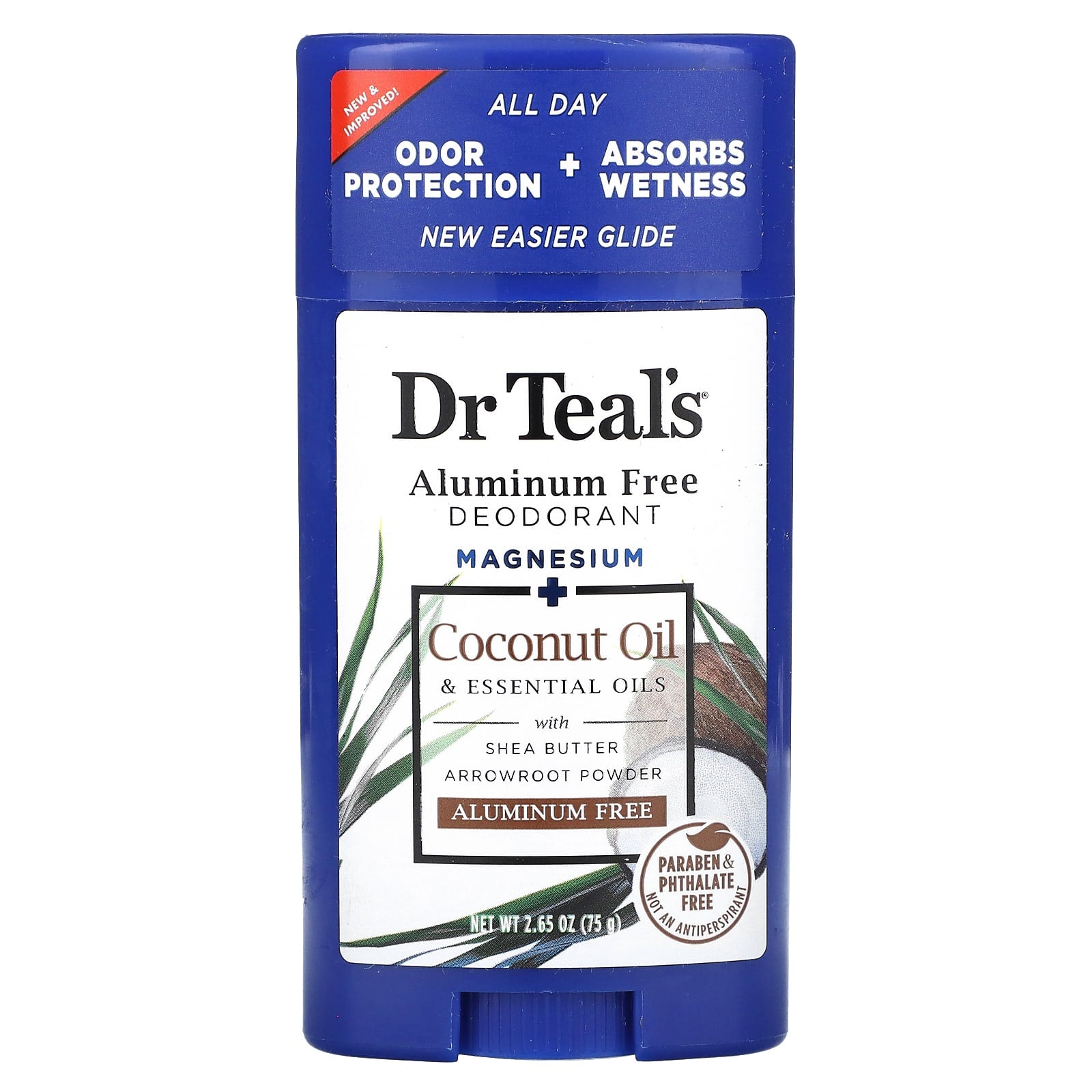 Natural Aluminum-Free Deodorant with Coconut Oil & Essential Oils by Dr. Teal's - Image 1
