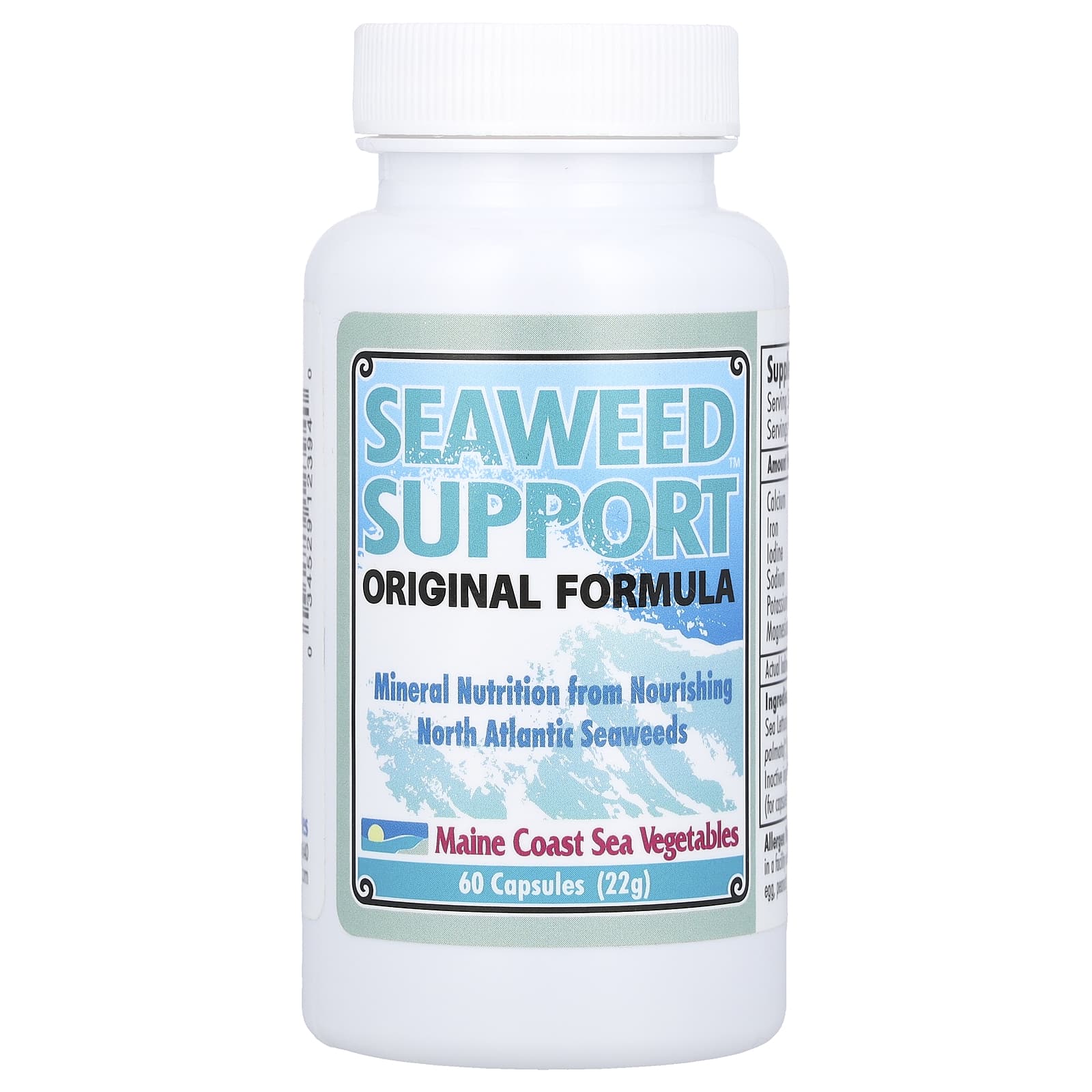 Maine Coast Sea Vegetables, Seaweed Support, Original Formula, 60 Capsules - Image 1