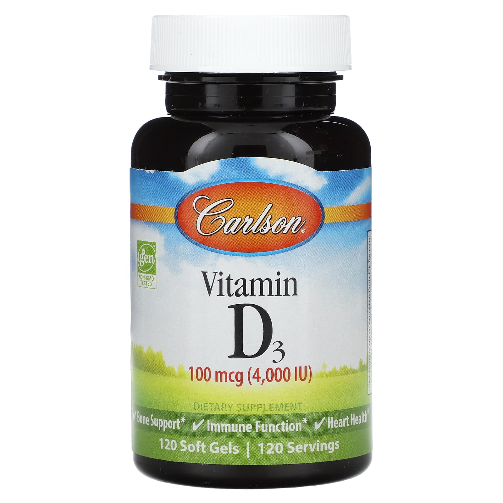 Boost Your Vitamin D3 Levels with Carlson's 4000 IU Soft Gels - Image 1