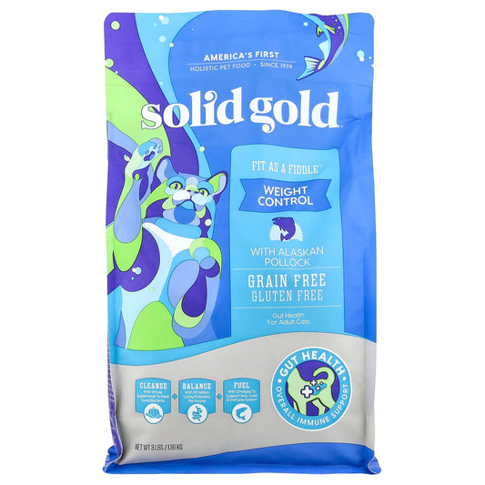Solid Gold, Fit As A Fiddle™, For Cats, Adults, With Alaskan Pollock, 3 lbs (1.36 kg) - Image 1
