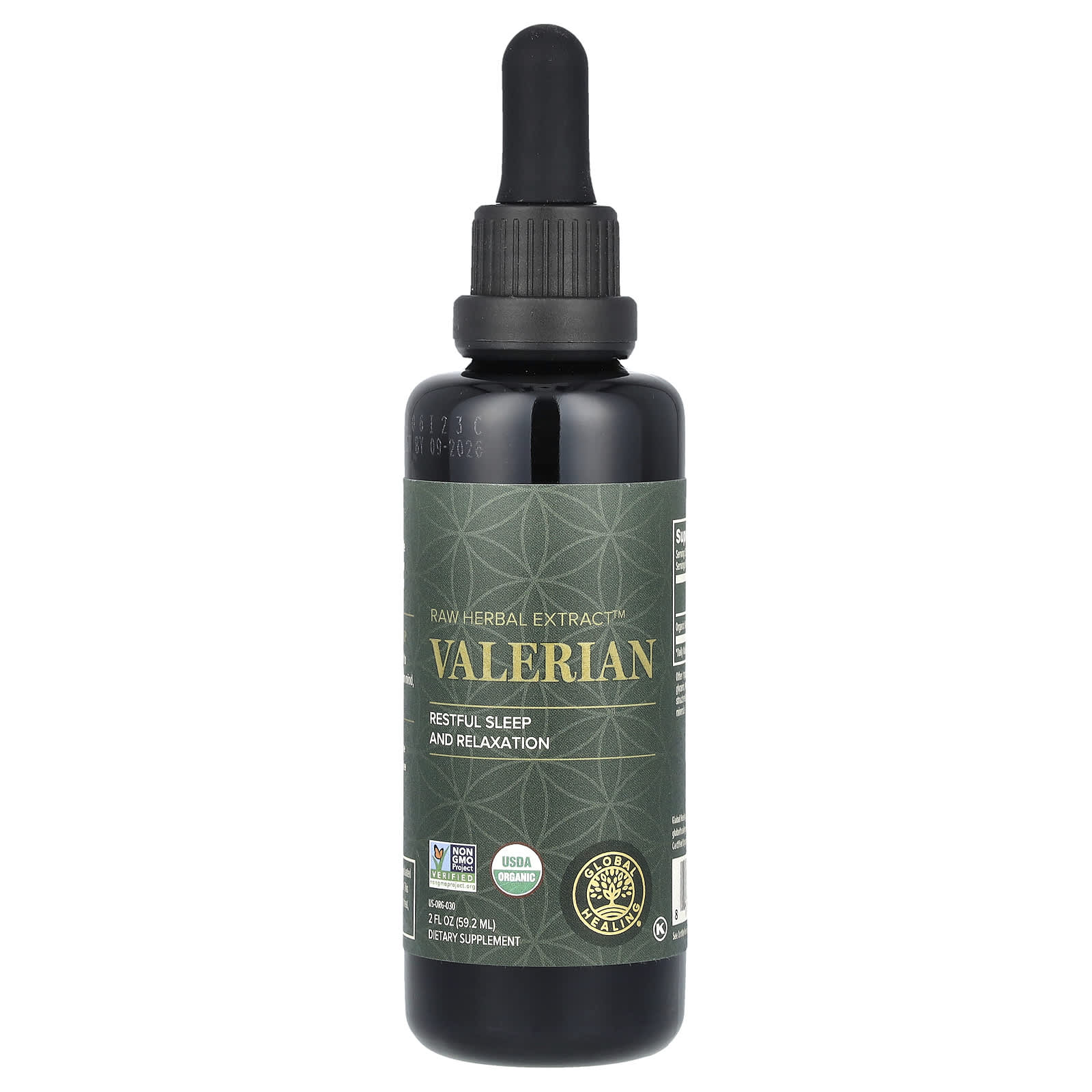 Global Healing Valerian Root for Deep Restful Sleep, 59.2 ml - Image 1