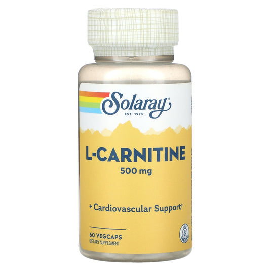 Solaray, L-Carnitine, 500 mg, 60 Vegcaps - Image 1