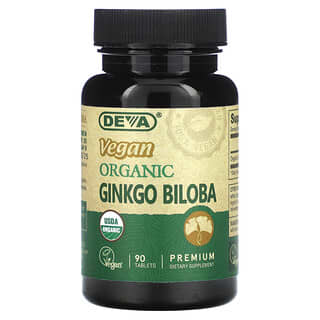Organic Ginkgo Biloba Supplement - Vegan, 300mg, 90 Tablets
