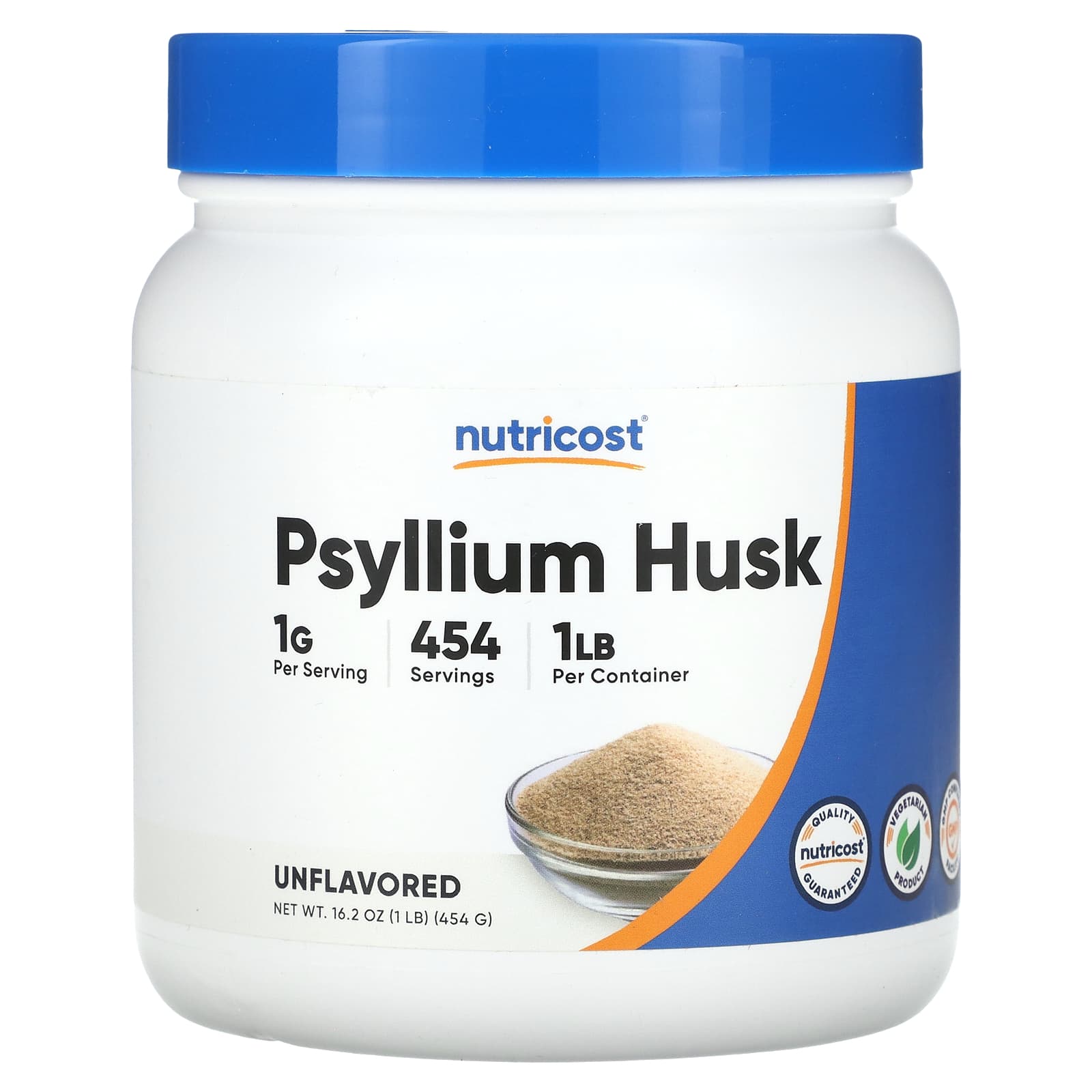 Nutricost, Psyllium Husk, Unflavored, 16.2 oz (454 g) - Image 1