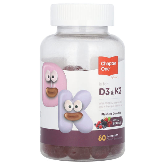 Boost Nutrition with Chapter One 60-Count Mixed Berries D3 & K2 Gummies - Image 1