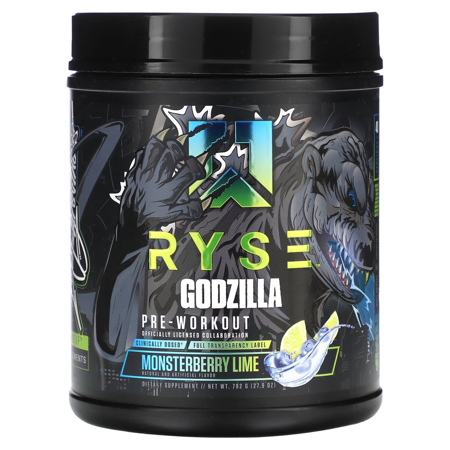 RYSE, Godzilla, Pre-Workout, Monsterberry Lime, 1.74 lb (792 g) - Image 1