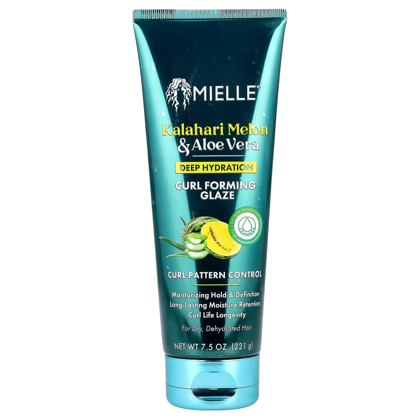 Mielle, Deep Hydration Curl Foaming Glaze, For Dry, Dehydrated Hair, Kalahari Melon & Aloe Vera, 7.5 oz (221 g) - Image 1