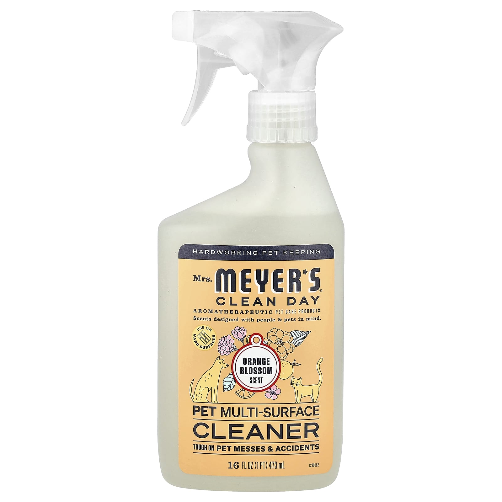 Mrs. Meyers Clean Day, Pet Multi-Surface Cleaner, Orange Blossom, 16 fl oz (473 ml) - Image 1