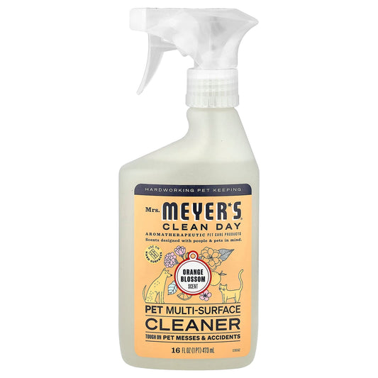 Mrs. Meyers Clean Day, Pet Multi-Surface Cleaner, Orange Blossom, 16 fl oz (473 ml) - Image 1