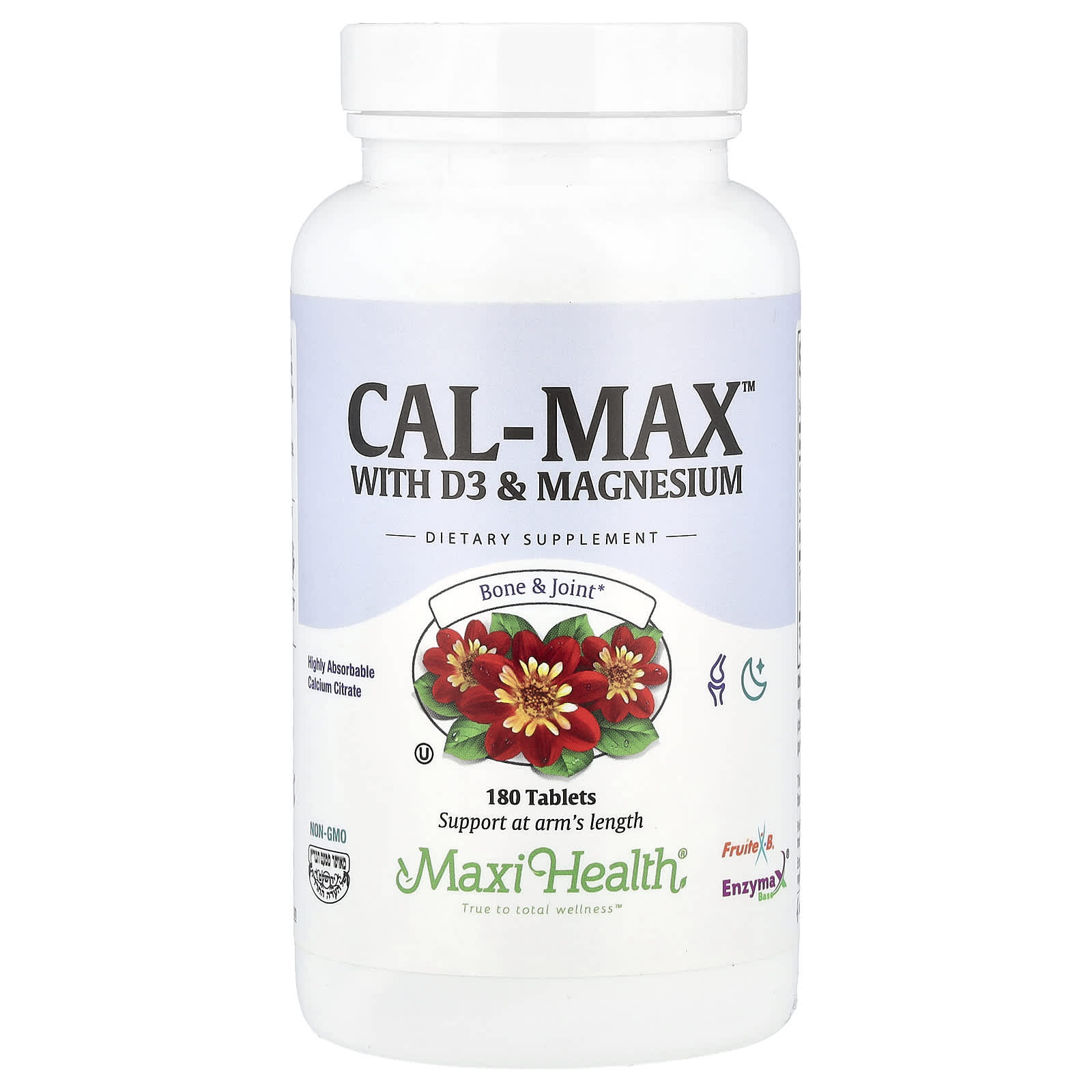 Maxi Health, Cal-Max™ With D3 & Magnesium, 180 Tablets - Image 1