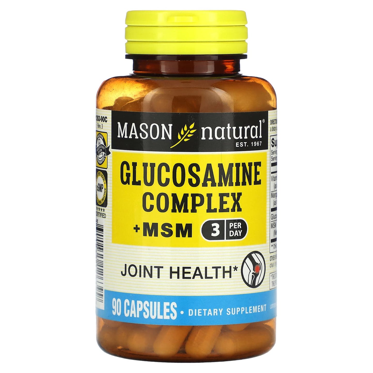 Mason Natural, Glucosamine Complex + MSM, 90 Capsules