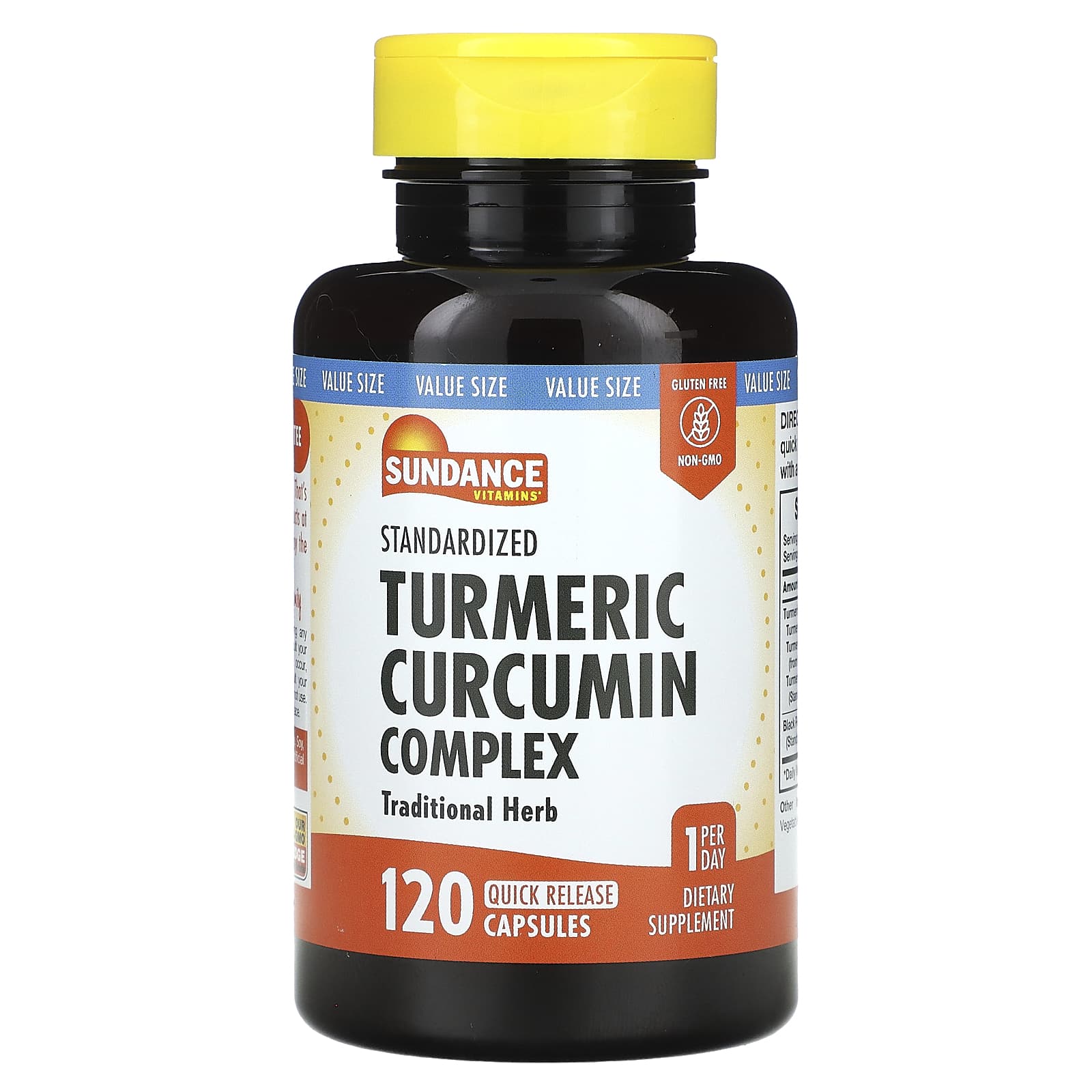 Sundance Vitamins, Standardized Turmeric Curcumin Complex, 120 Quick Release Capsules - Image 1