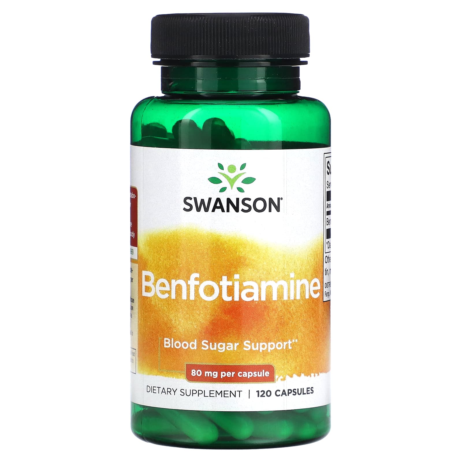 Swanson, Benfotiamine, 80 mg, 120 Capsules - Image 1