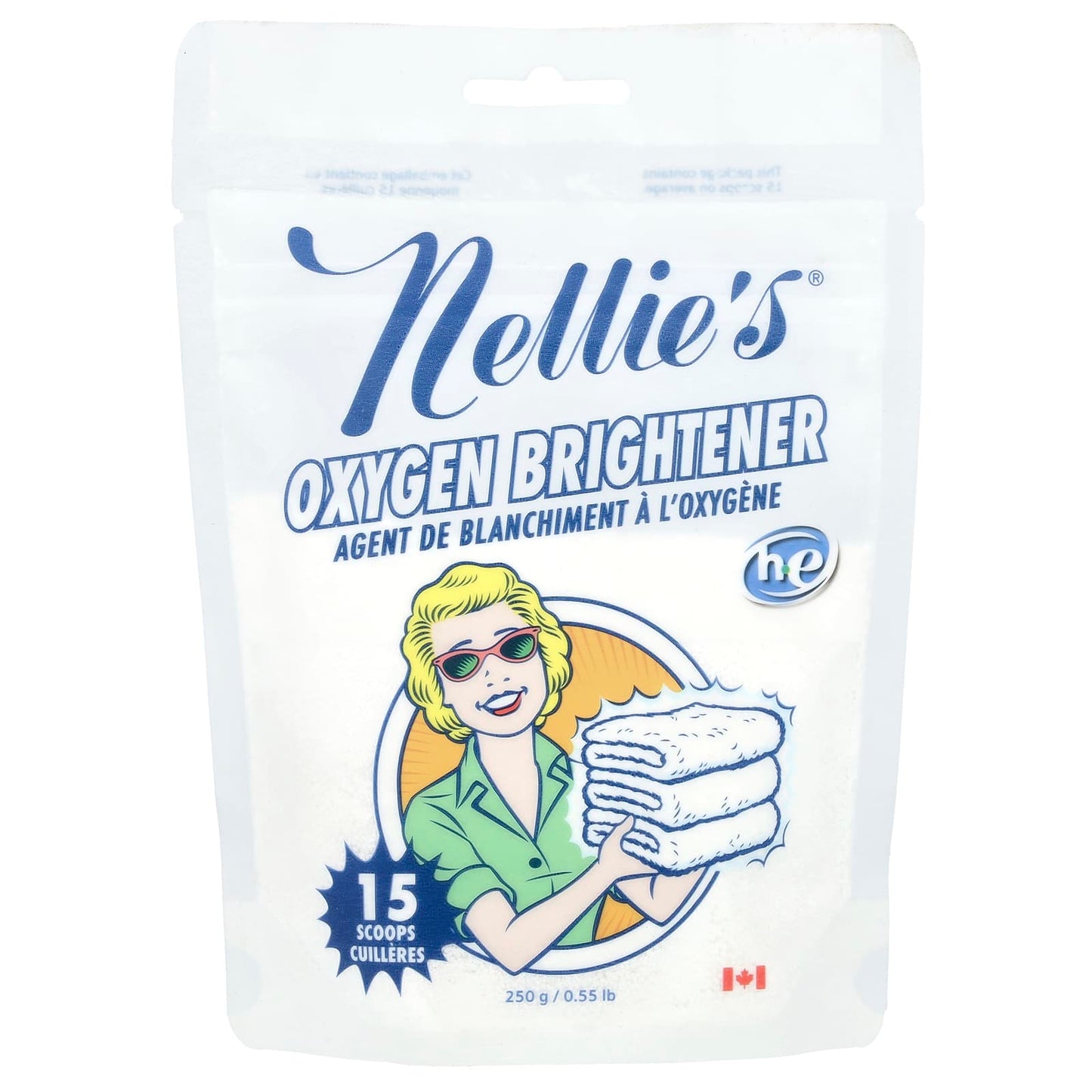 Nellie's, Oxygen Brightener, 15 Scoops, 0.55 lbs (250 g) - Image 1