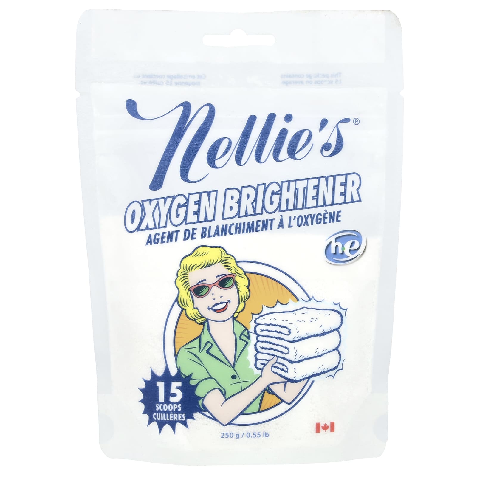 Nellie's, Oxygen Brightener, 15 Scoops, 0.55 lbs (250 g) - Image 1