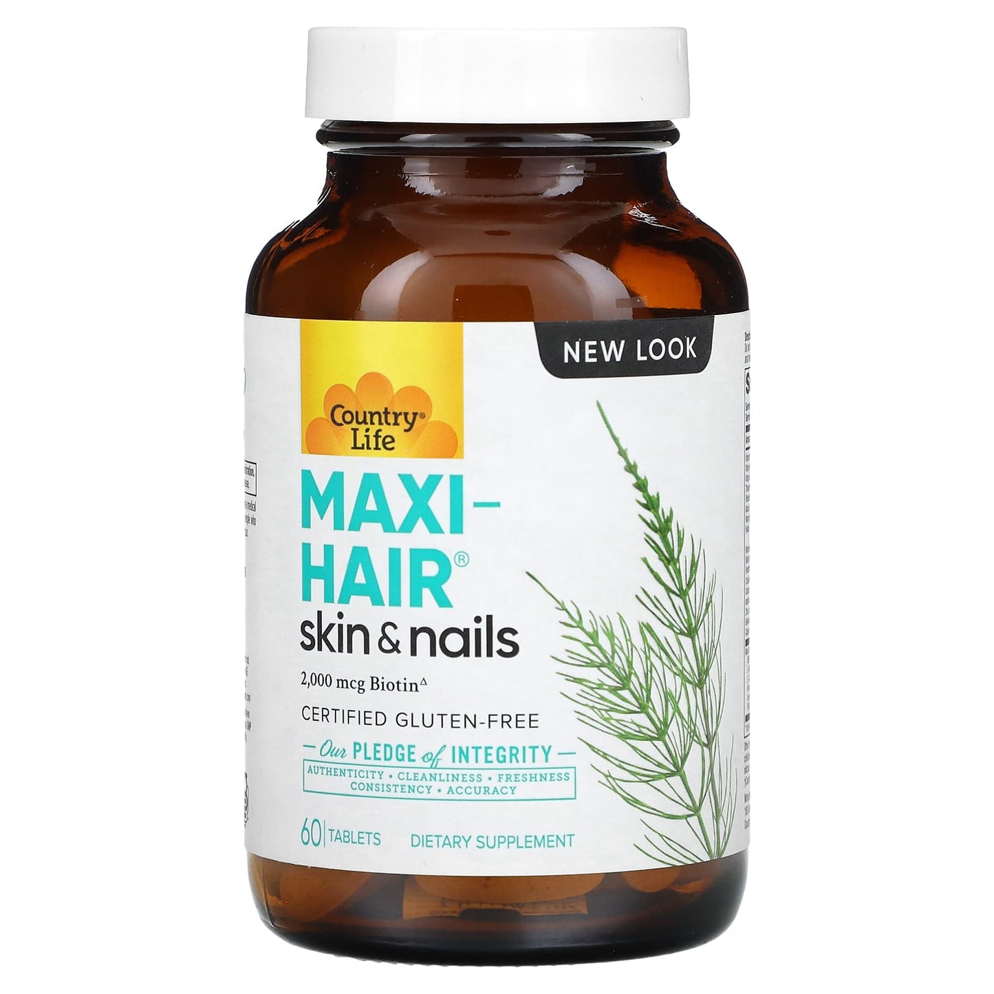 Country Life Maxi-Hair, Skin & Nails Supplement, 60 Tablets - Image 1