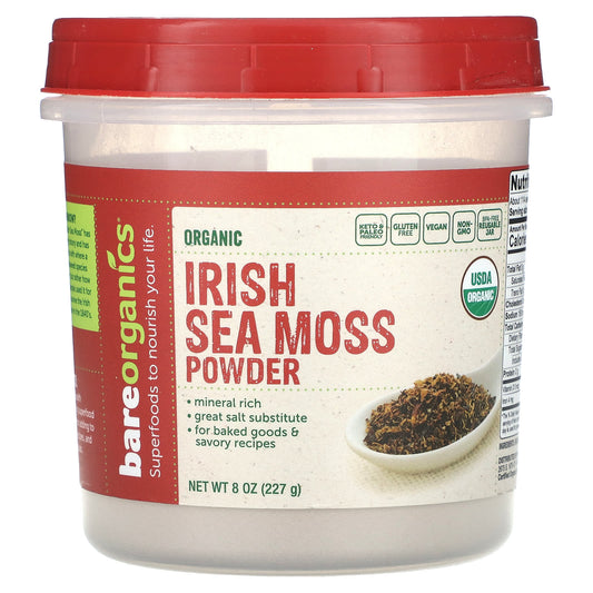 Organic Irish Sea Moss Powder for Keto & Paleo Diets, 8 oz - Image 1