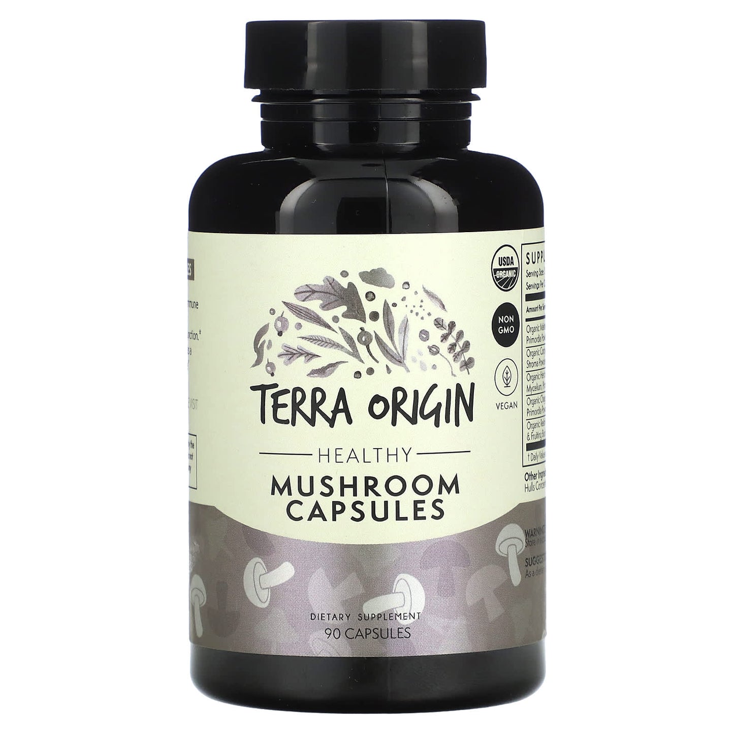Terra Origin, Healthy Mushroom Capsules, 90 Capsules - Image 1