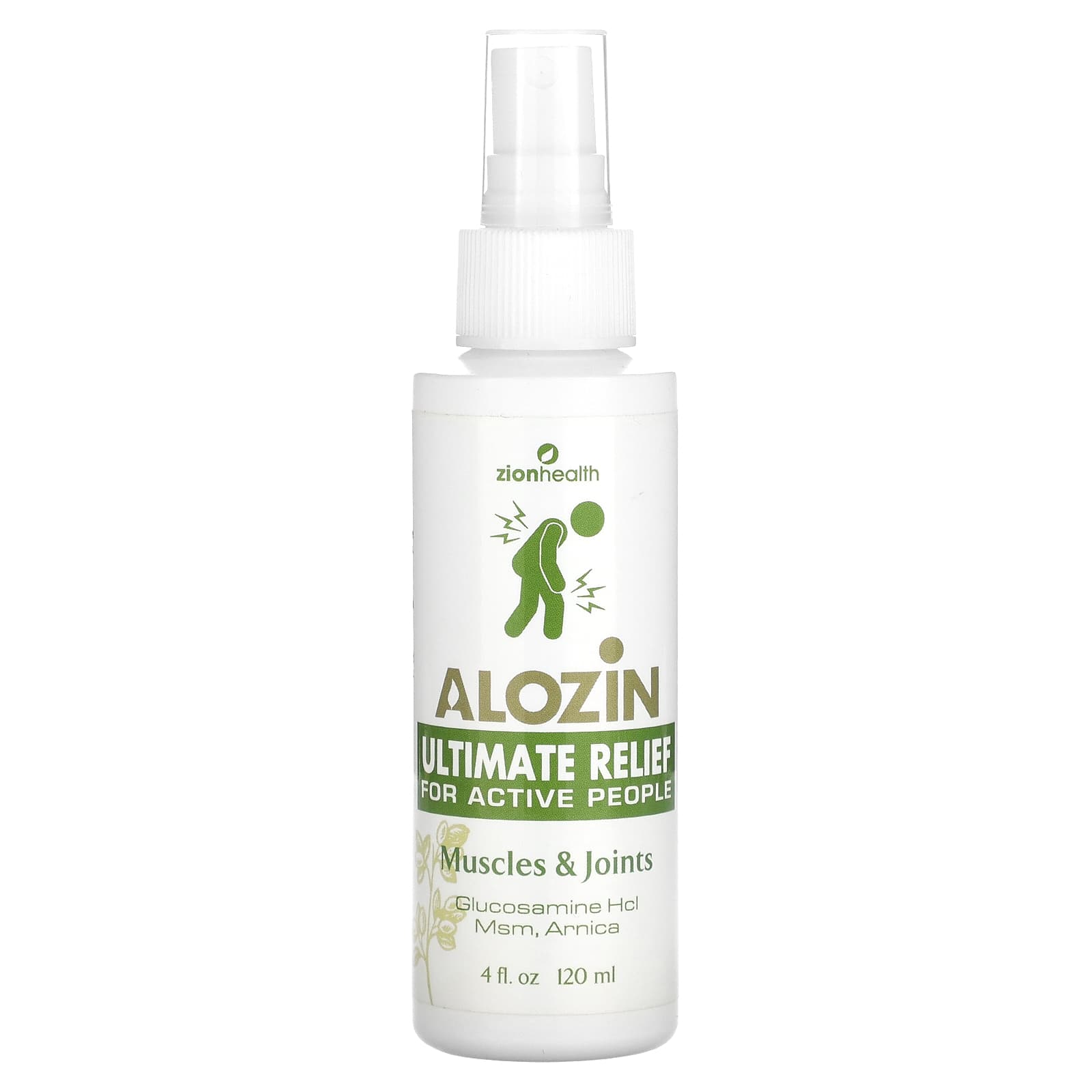 Zion Health, Alozin Ultimate Relief, Muscles & Joints, 4 fl oz (120 ml) - Image 1