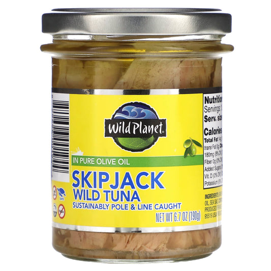 Wild Planet, Skipjack Wild Tuna in Pure Olive Oil, 6.7 oz (190 g) - Image 1