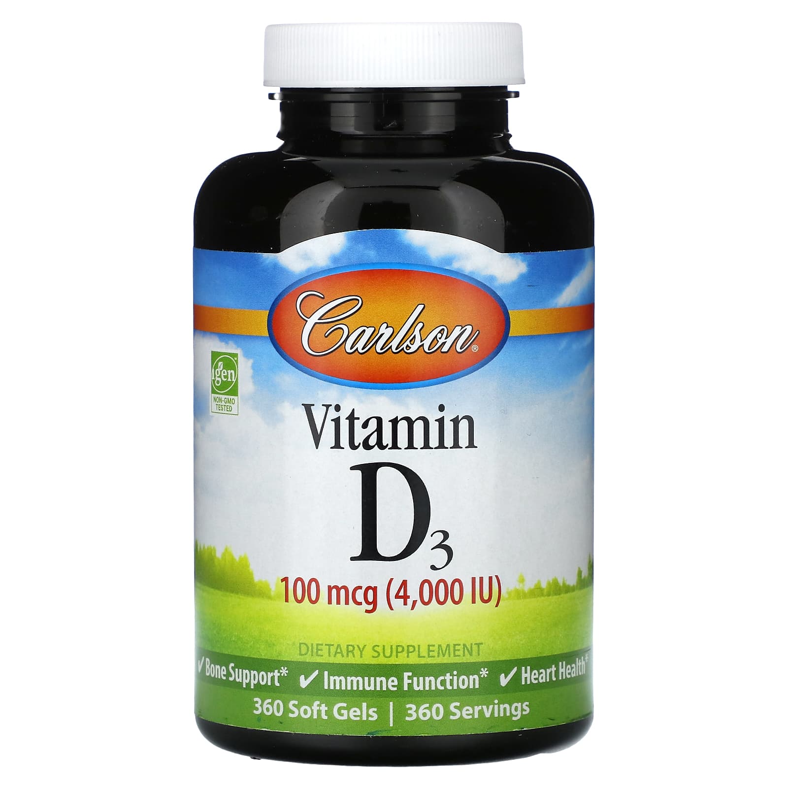 Vitamin D3 Supplement for Immune Function & Bone Health by Carlson - Image 1