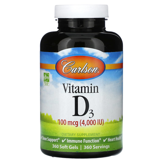 Vitamin D3 Supplement for Immune Function & Bone Health by Carlson - Image 1