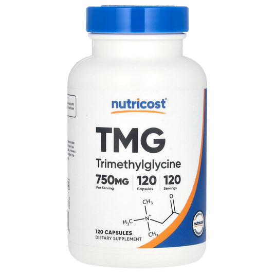Nutricost, TMG, 750 mg, 120 Capsules - Image 1