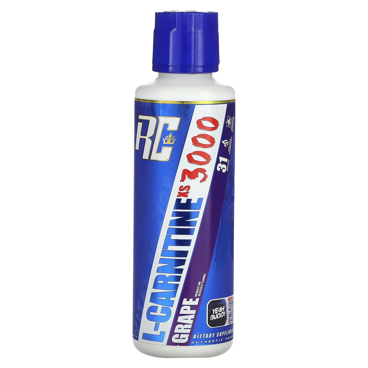 Ronnie Coleman, Vital Edition, L-Carnitine XS 3000, Grape, 16 fl oz (473.28 ml) - Image 1