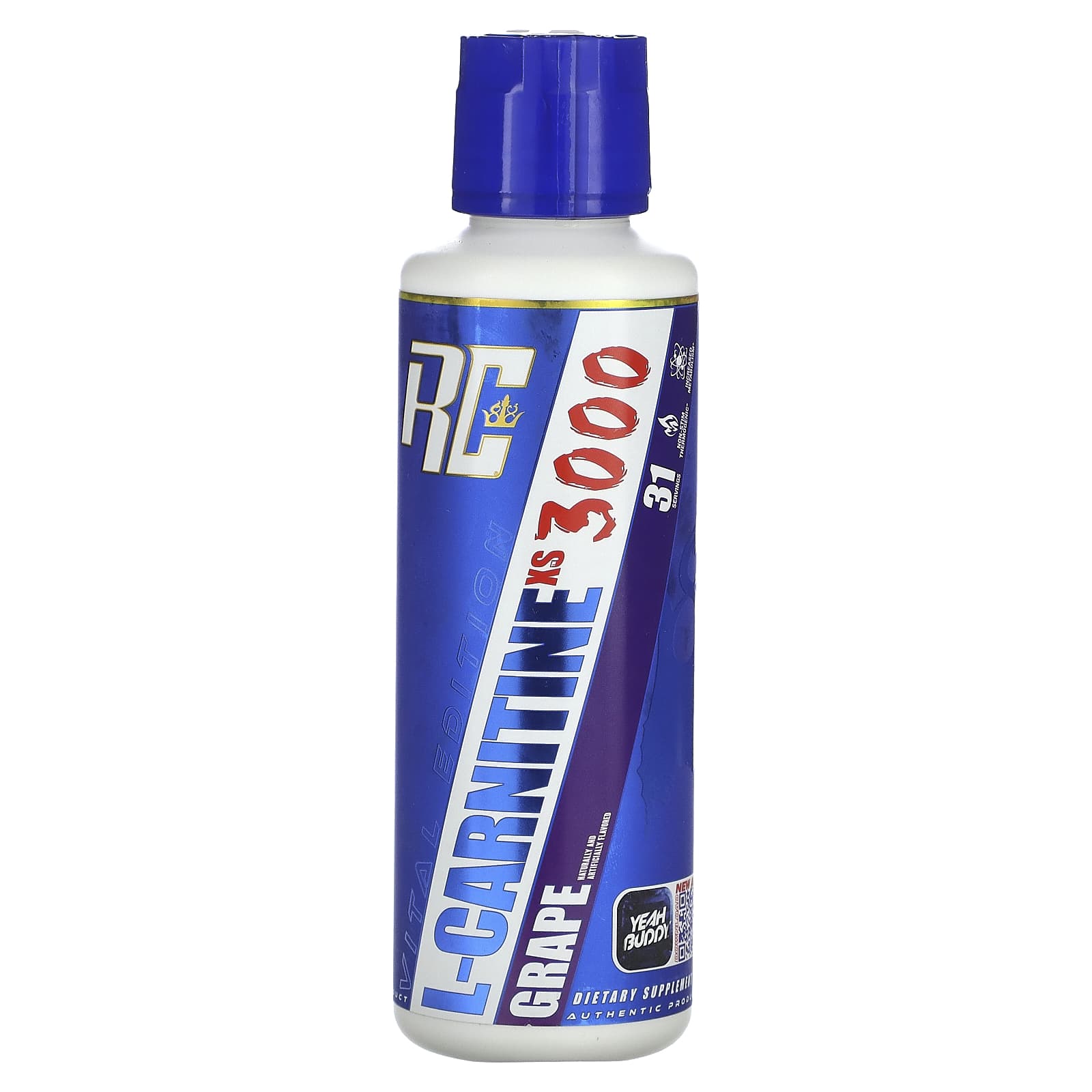 Ronnie Coleman, Vital Edition, L-Carnitine XS 3000, Grape, 16 fl oz (473.28 ml) - Image 1