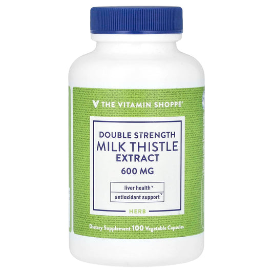 The Vitamin Shoppe, Double Strength Milk Thistle Extract, 600 mg, 100 Vegetable Capsules - Image 1