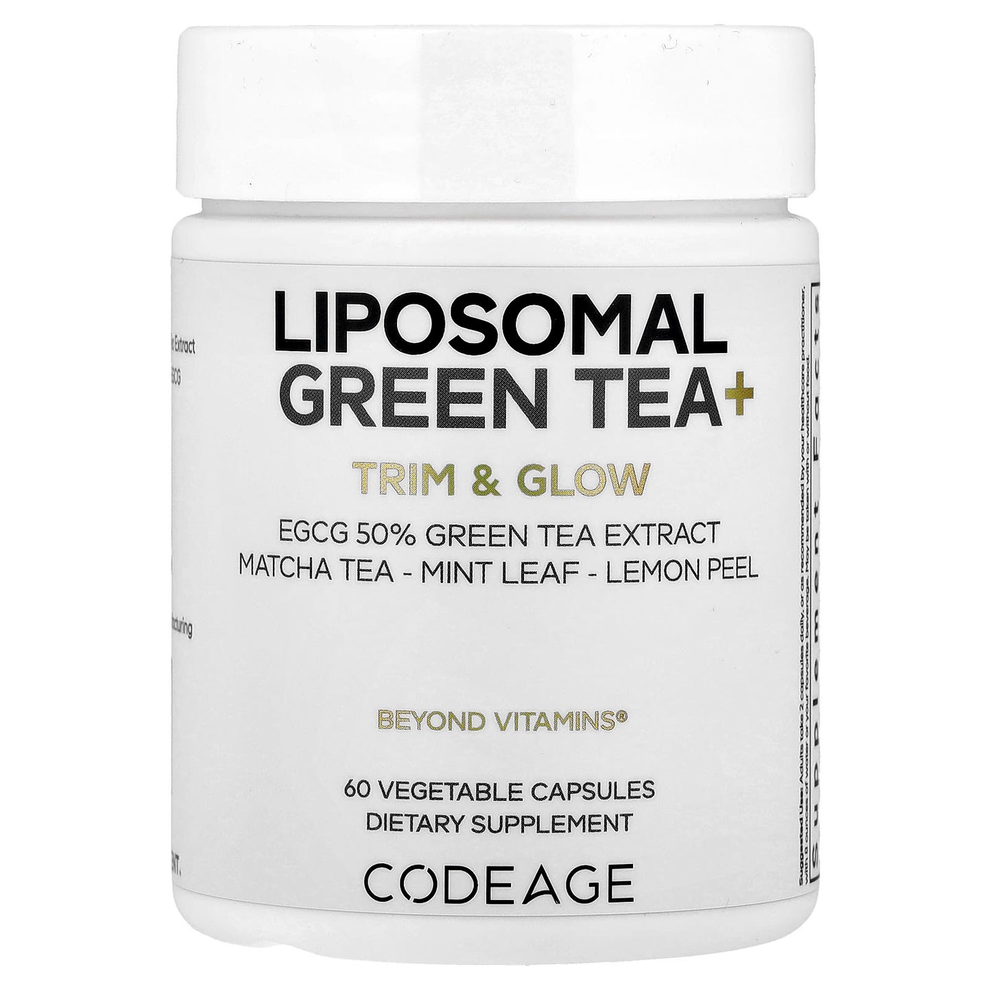 Codeage Liposomal Green Tea+, Boost Metabolism with 50% EGCG - Image 1