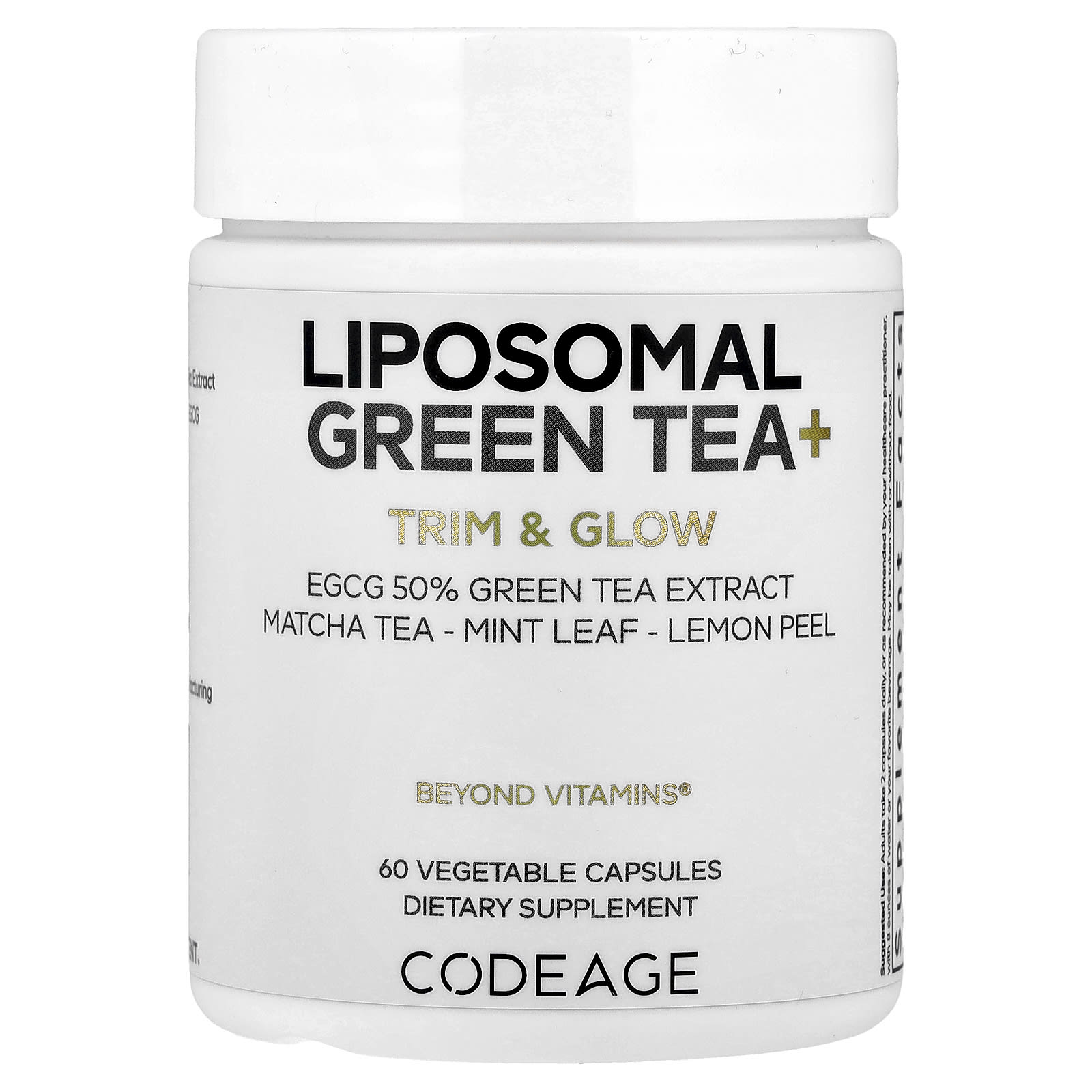 Codeage Liposomal Green Tea+, Boost Metabolism with 50% EGCG - Image 1