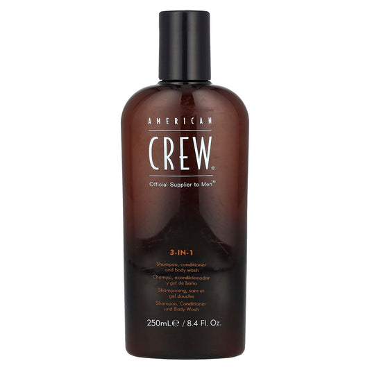 American Crew 3-In-1 Shampoo, Conditioner & Body Wash 250ml - Image 1