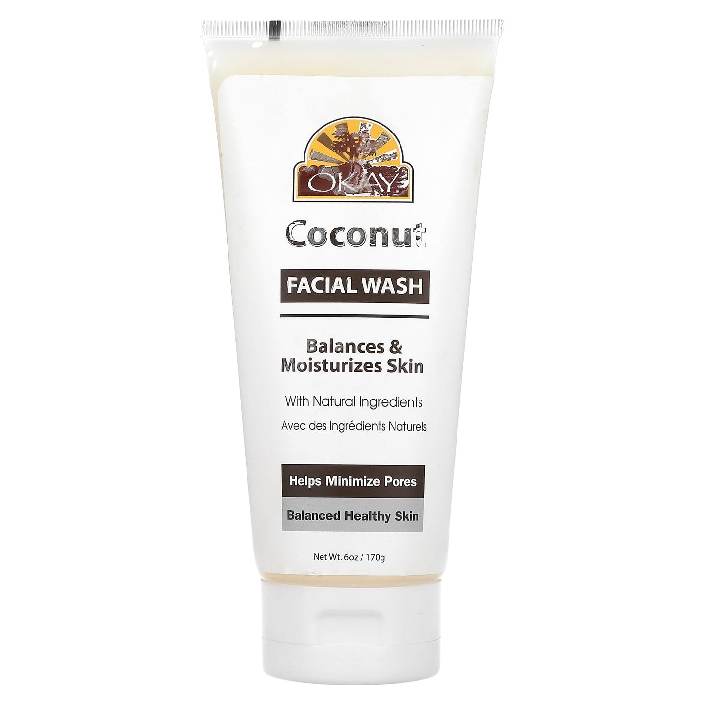 Okay Pure Naturals, Coconut Facial Wash, 6 oz (170 g) - Image 1