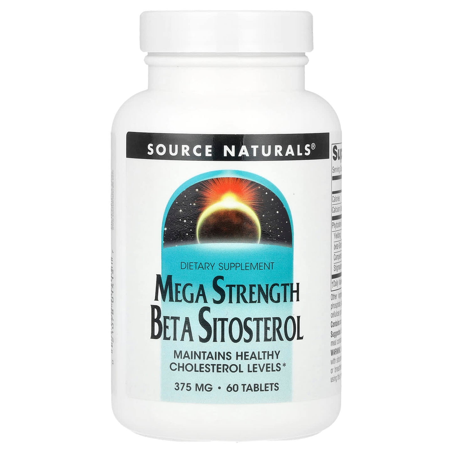 Source Naturals, Mega Strength Beta Sitosterol, 60 Tablets - Image 1