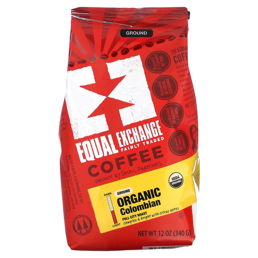 Colombian Organic Coffee by Equal Exchange - 12 oz Full City Roast - Image 1