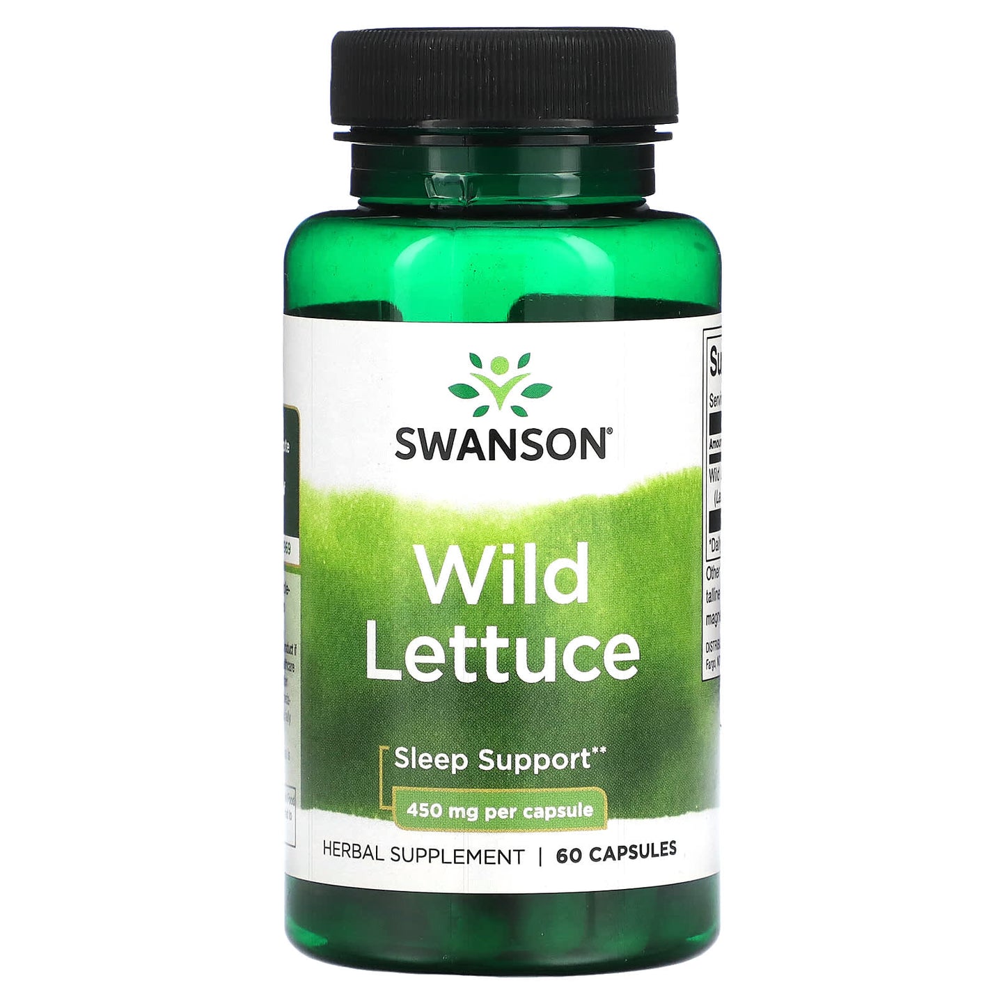 Swanson, Wild Lettuce, 450 mg, 60 Capsules - Image 1
