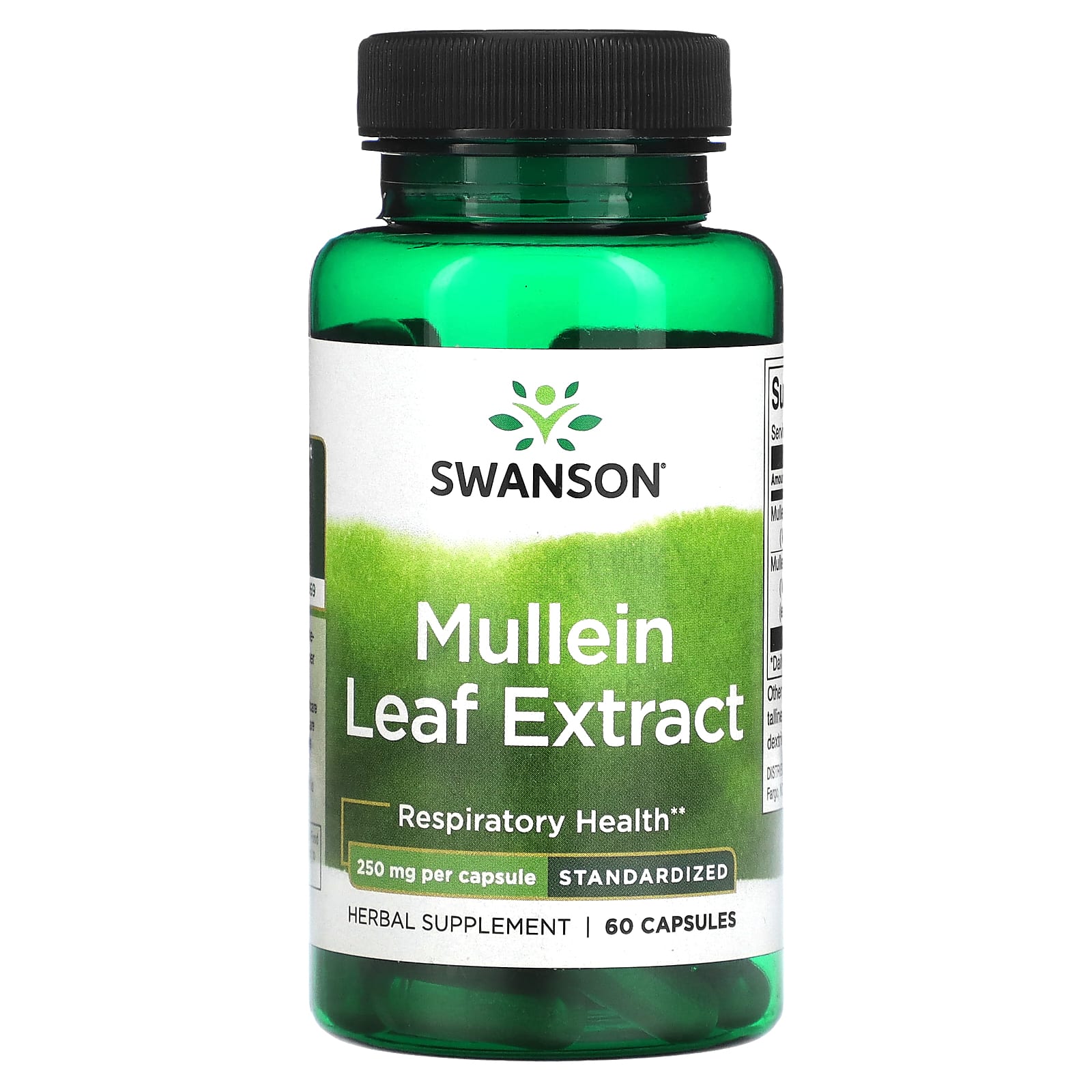 Swanson, Mullein Leaf Extract, 250 mg, 60 Capsules - Image 1