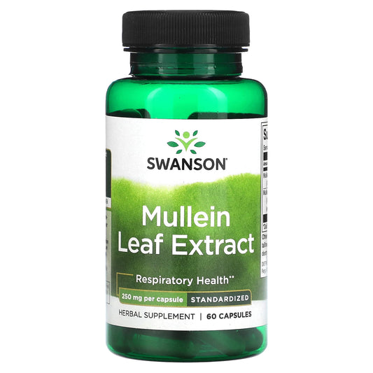 Swanson, Mullein Leaf Extract, 250 mg, 60 Capsules - Image 1