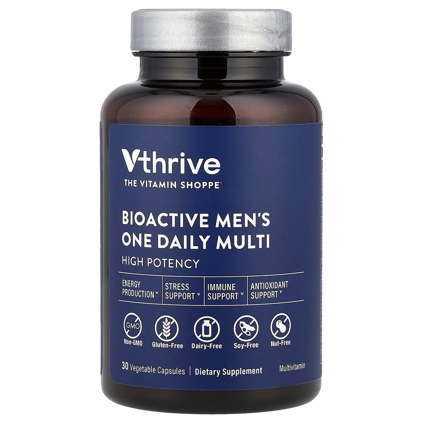 Vthrive, Bioactive Men's One Daily Multi, 30 Vegetable Capsules - Image 1