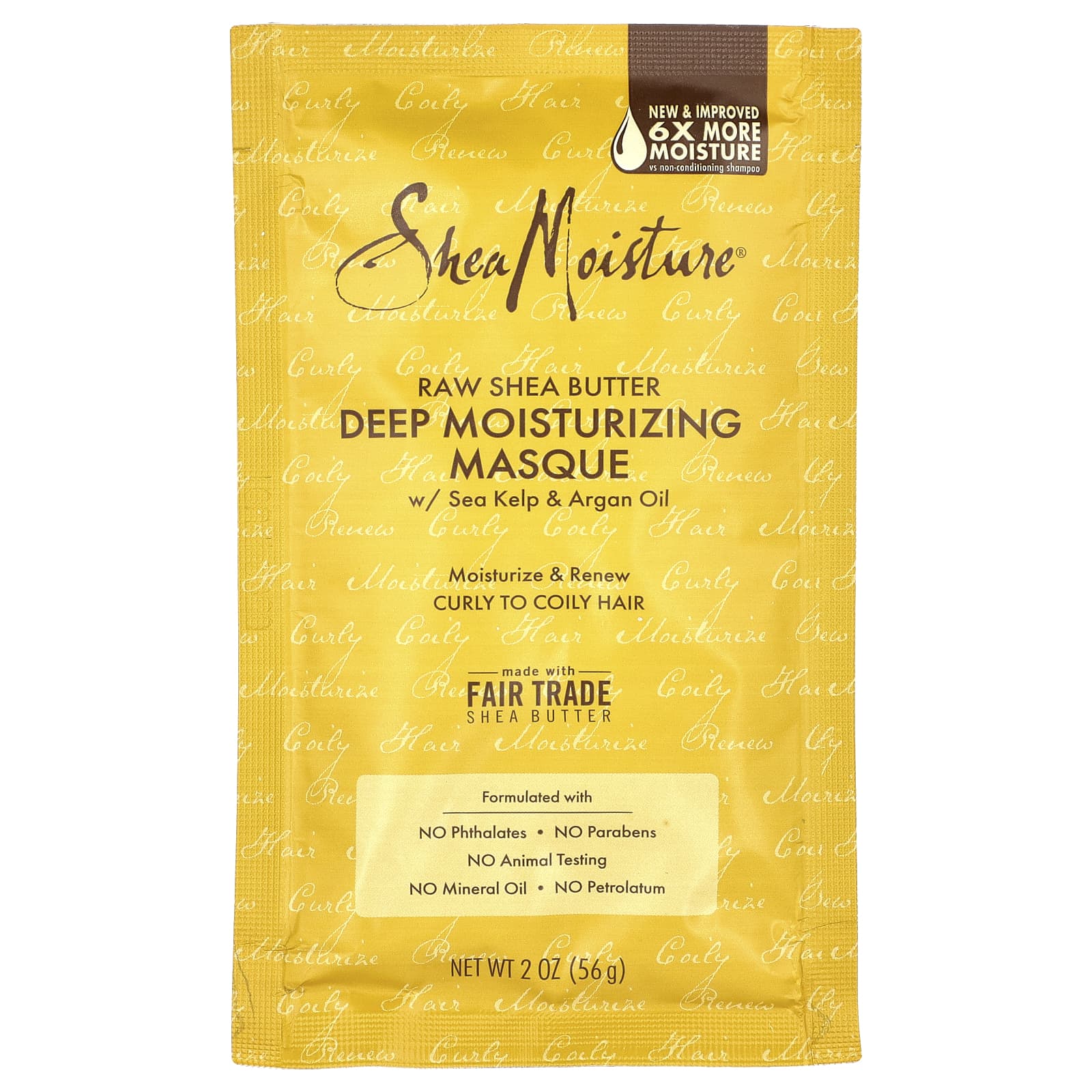 SheaMoisture, Raw Shea Butter, Deep Treatment Masque with Sea Kelp & Argan Oil, 2 oz (56 g) - Image 1