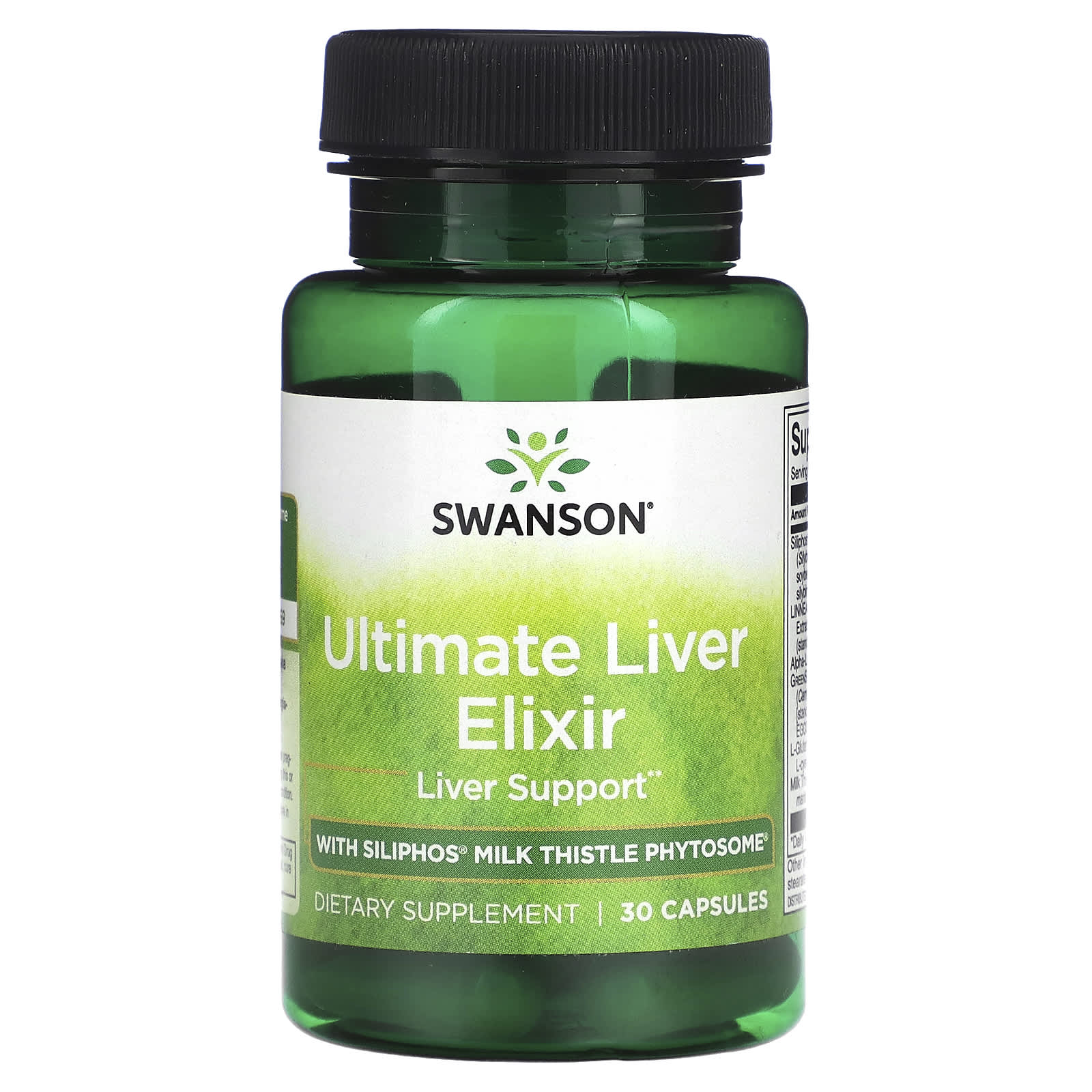 Swanson, Ultimate Liver Elixir with Siliphos Milk Thistle Phytosome, 30 Capsules - Image 1